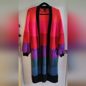 Torrid Colorful Striped Long Cardigan
